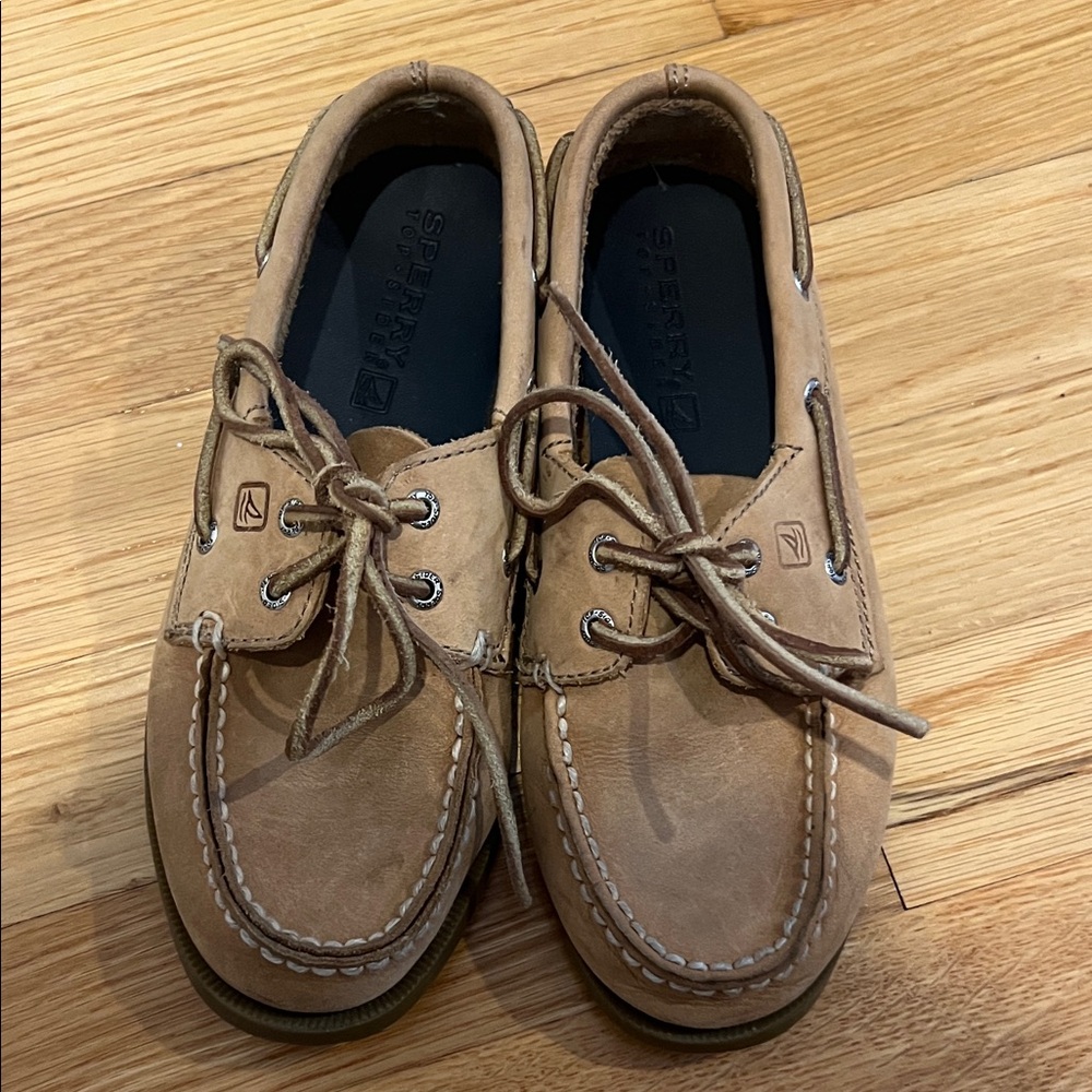 Sperry Light Brown Leather Topsider Boat Shoes